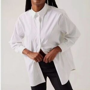 Athleta oversized poplin too button down - Size Large New with Tags